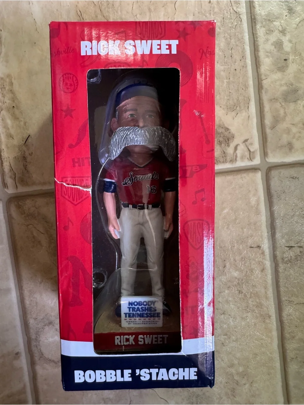Red Bobble 'Stache Collectible Figure